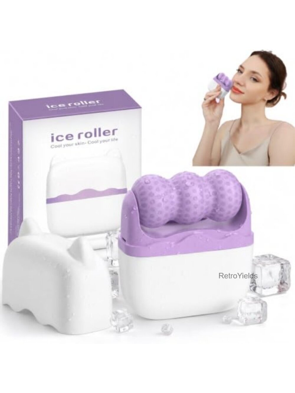 Ice Roller for Face Cooling Facial Roller with Travel Case